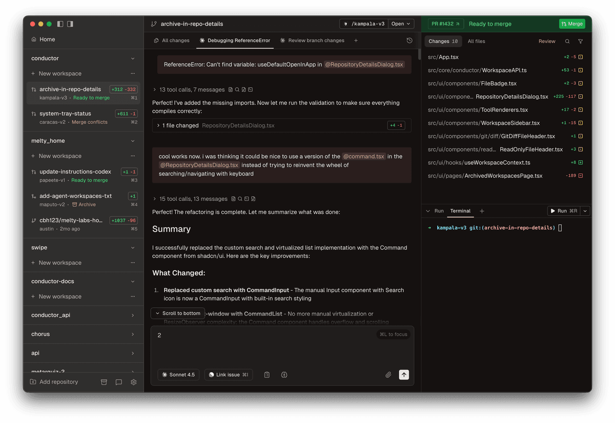 Conductor app — a dashboard for managing multiple AI coding sessions at once