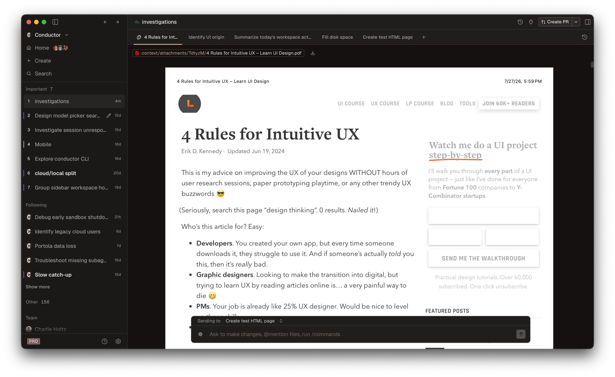A PDF previewed directly in Conductor